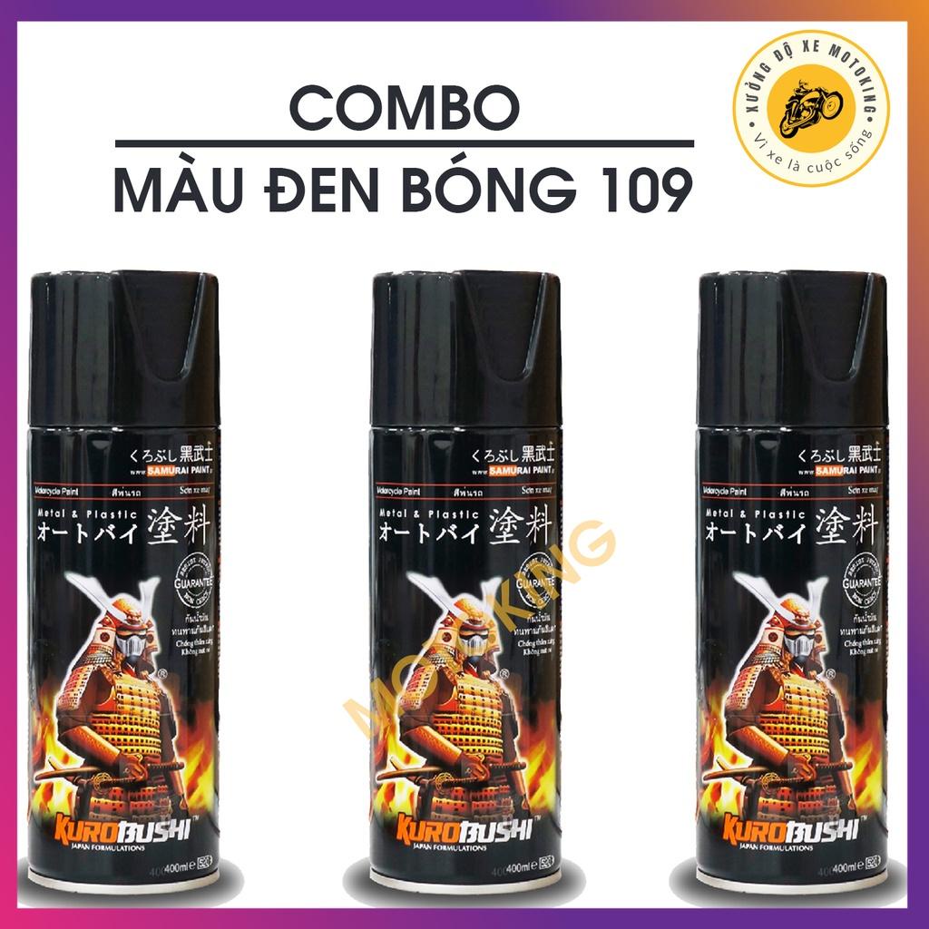 [combo 3 chai] COMBO SƠN MÀU ĐEN BÓNG SAMURAI 109 - UCH210 -128