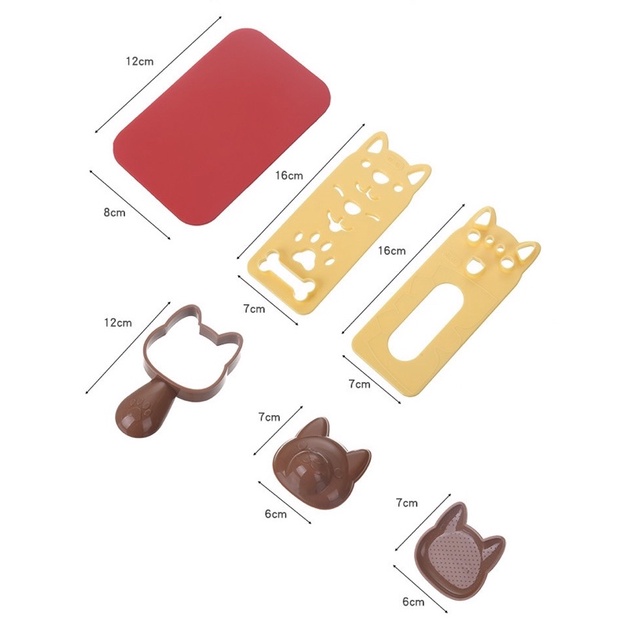 Ảnh thật khuôn làm cơm làm bánh cho bé ăn dặm, tạo hình dễ thương kích thích vị giác khám phá đồ ăn của bé- Shop Mẹ Sam