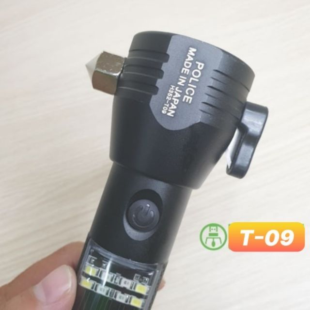 (Hàng Loại 1) Đèn Pin 11 Chức Năng Solar Power Flashlight