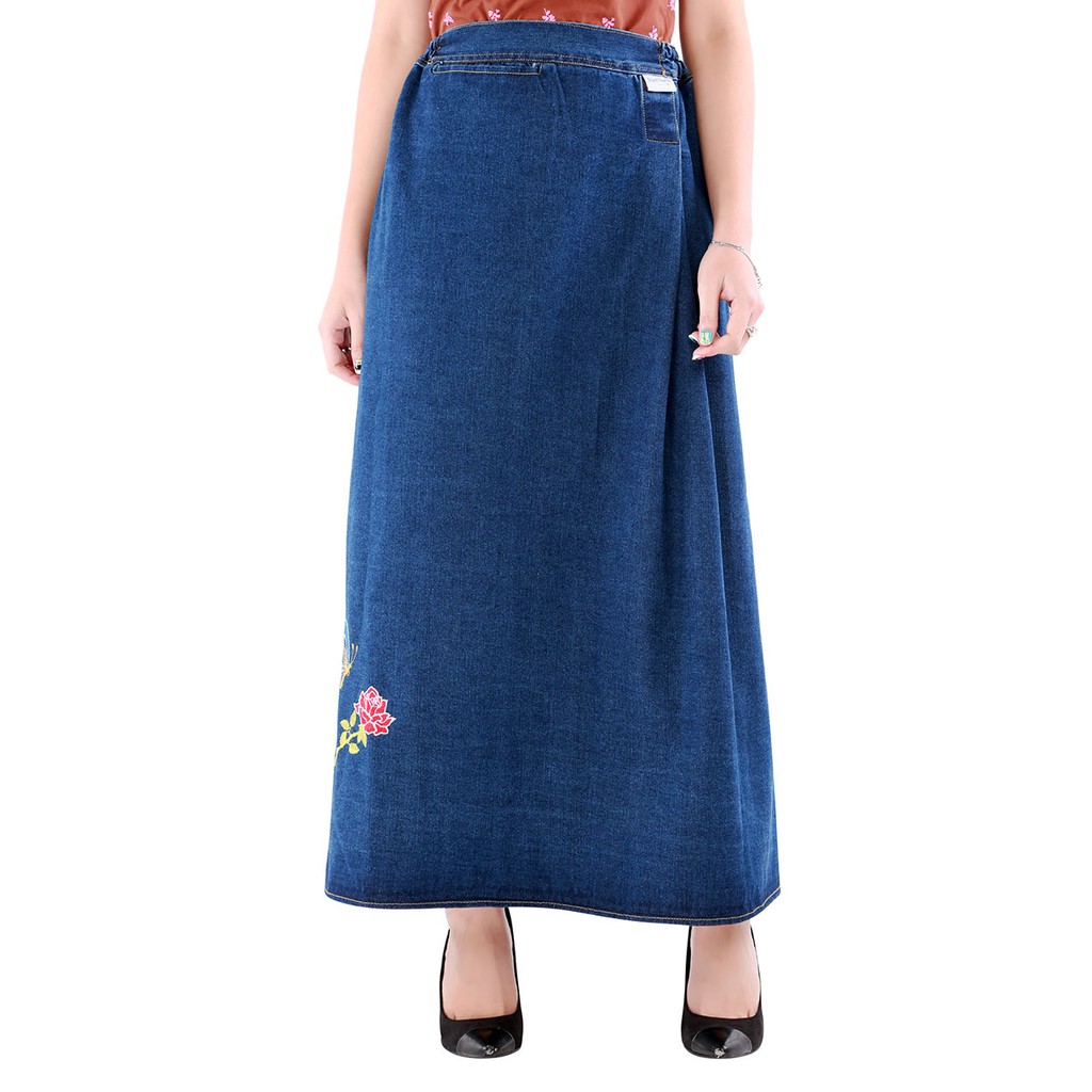 Váy chống nắng jean nữ dạng quần nút bấm đồng che toàn thân vải dày cao cấp