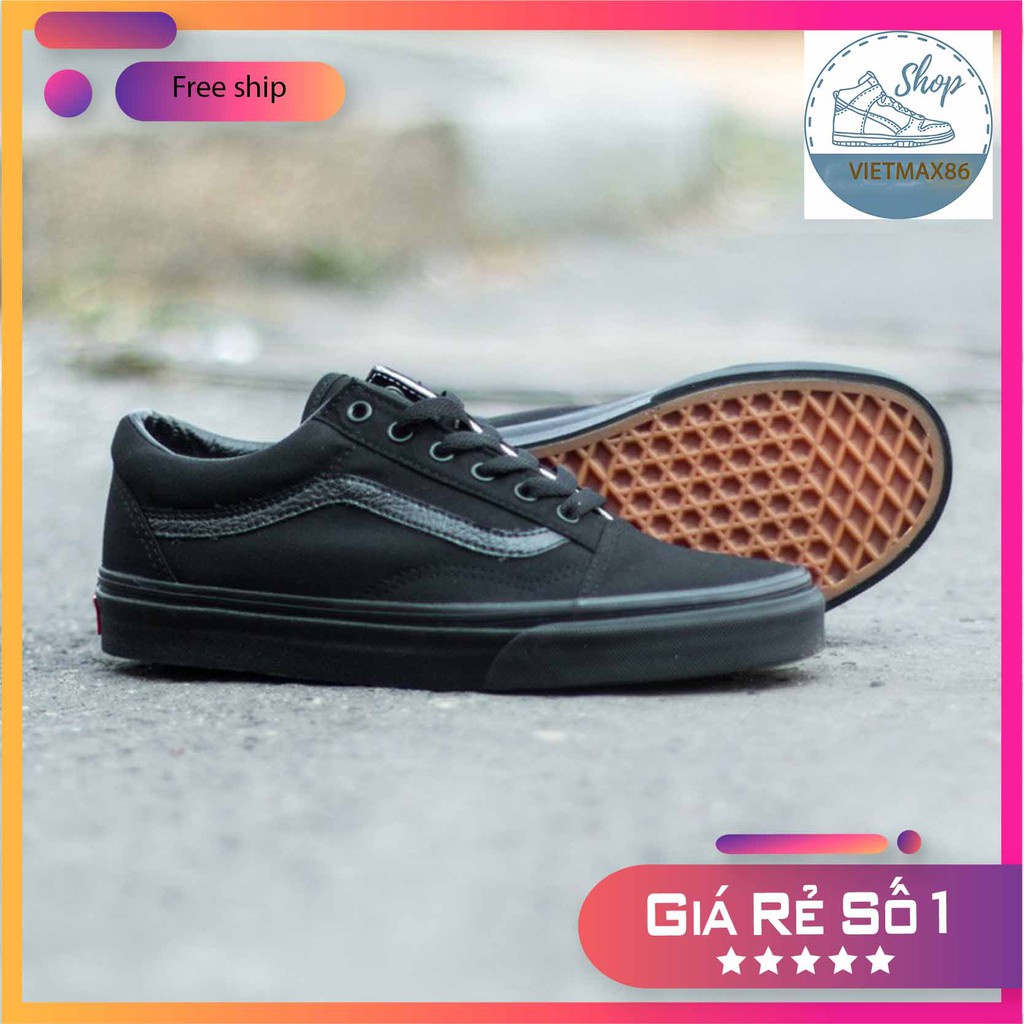 Giày Sneaker Vns Old Full Đen cho nam và nữ, giày thời trang giá rẻ tặng kèm hộp / vietmax86