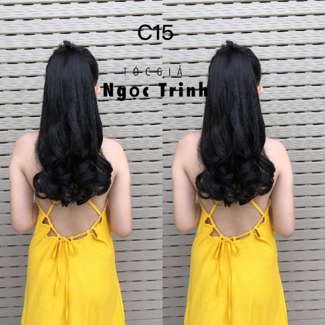 Tóc giả nữ cột ❤FREESHIP❤ Giảm 5k khi nhập mã [TOCGIAHOT]-Tóc giả cột xoăn đuôi 50cm