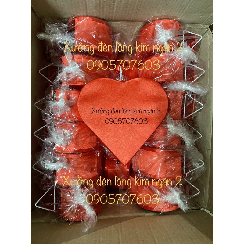 Đèn lồng hội an hình trái tim khung sắt cực đẹp trang trí tết quán coffe trà sữa nhà hàng khách sạn