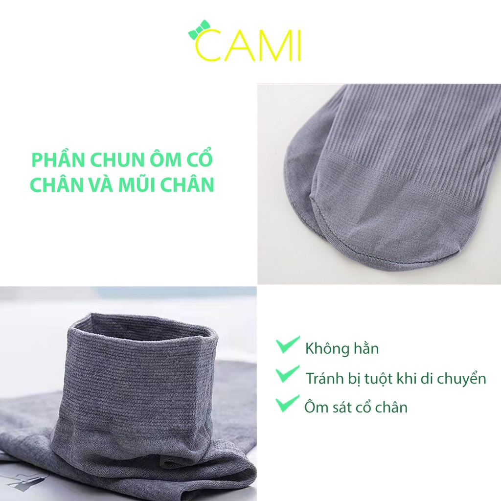Combo 5 10 đôi vớ da sọc gân chất liệu polyeste dành cho nam, chất vải mềm mịn, kháng khuẩn - Cami - CMPK219