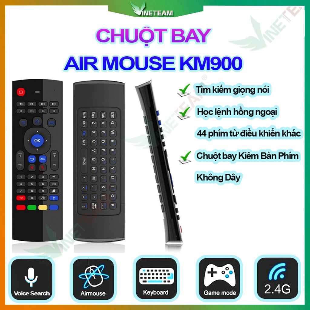 Bàn phím chuột bay KM800 | KM900 Bàn phím không dây MX3 | AIR MOUSE KM900 Có Chức Năng Điều Khiển Giọng Nói -DC1234