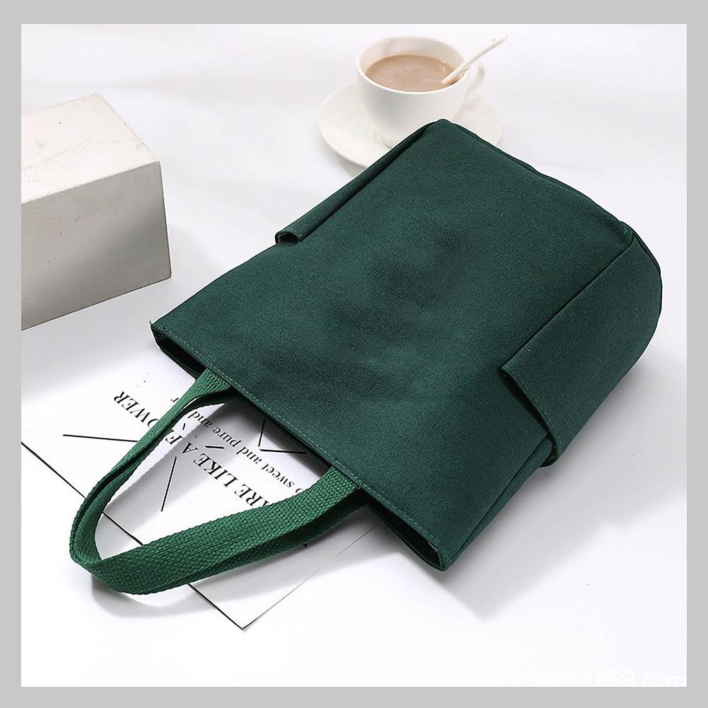 [Hàng Sẵn] Túi Tote Thời Trang Nữ Vải Đơn Giản Thanh Lịch Túi Xách Cho Hộp Ăn Trưa Hộp Thức Ăn Snac 【Fluorine073】