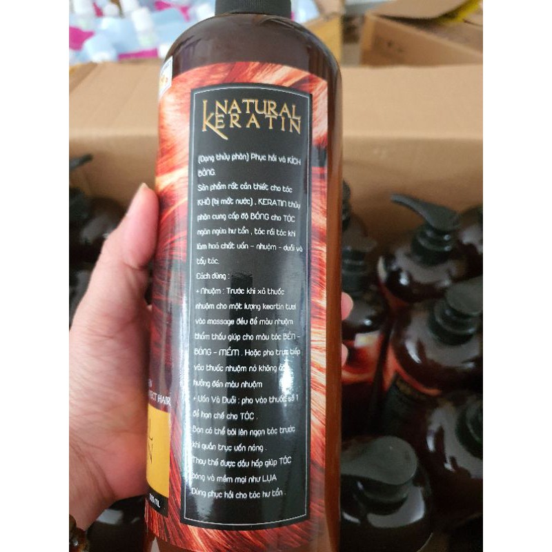 Phục hồi và kích bóng tóc .Keratin tươi NATURAL KERATIN..1000ml...