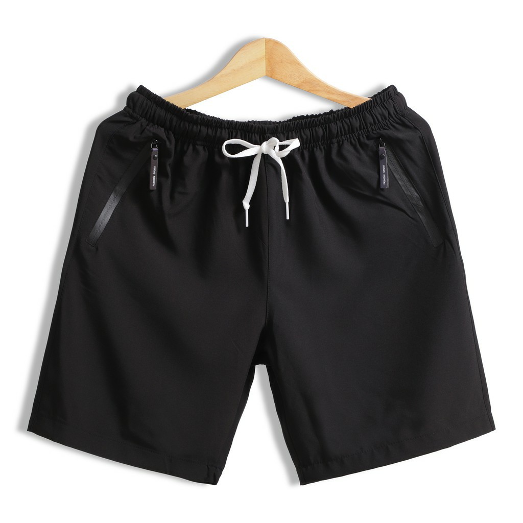 Quần short đùi nam trơn, khóa kéo chống nước cao cấp, phom đẹp trẻ trung TA003