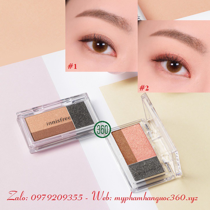 Phấn Mắt Nhũ 3 Ô Innisfree My Eye Shadow [Two Tone] 2.2g