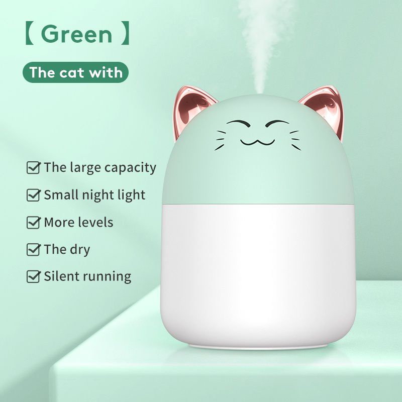 (Loại Tốt)Máy xông tinh dầu, máy phun sương tạo độ ẩm trong phòng, hình mèo xinh xắn, hàng chuẩn bảo hành 1đổi 1 từ shop