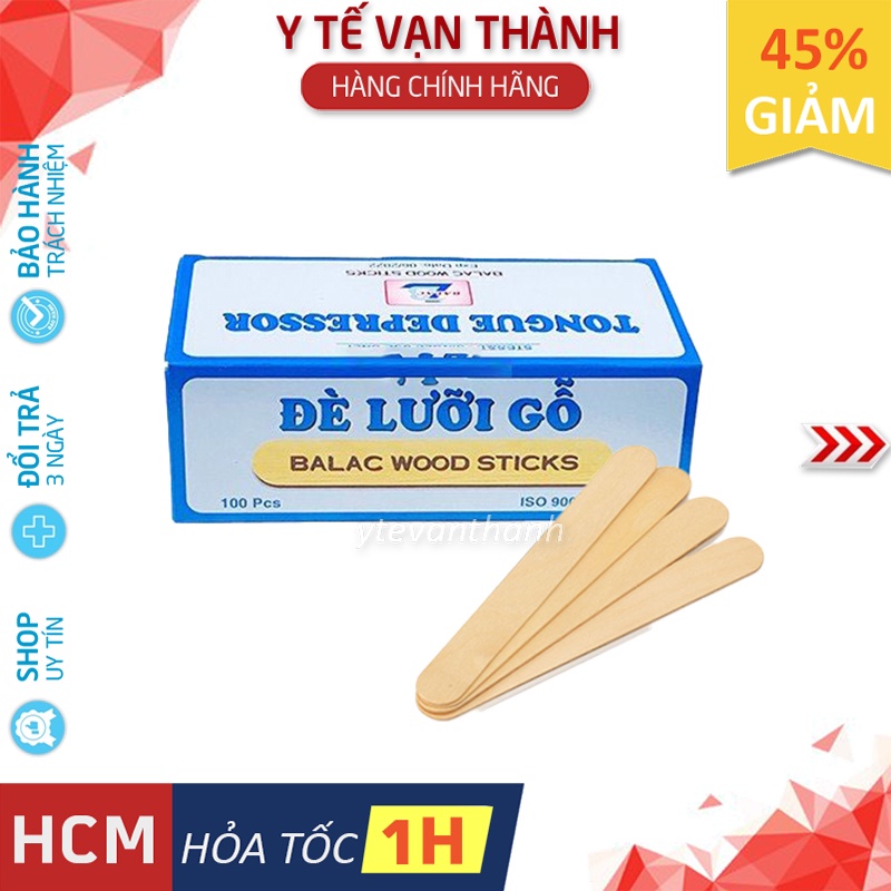 ✅ Que Đè Lưỡi Gỗ- Hộp 100 Cây, Wax Lông Trong Thẩm Mỹ -VT0113