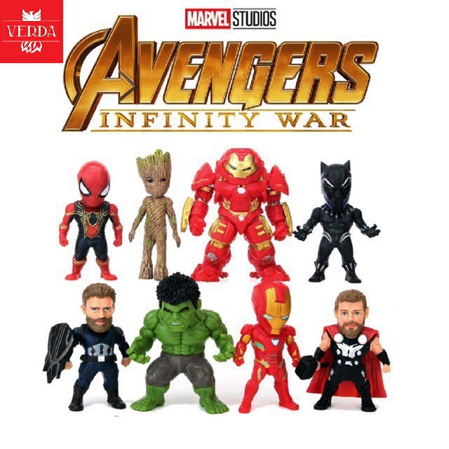 Bộ mô hình avengers đồ chơi bộ set 8 nhân vật siêu anh hùng end game marvel