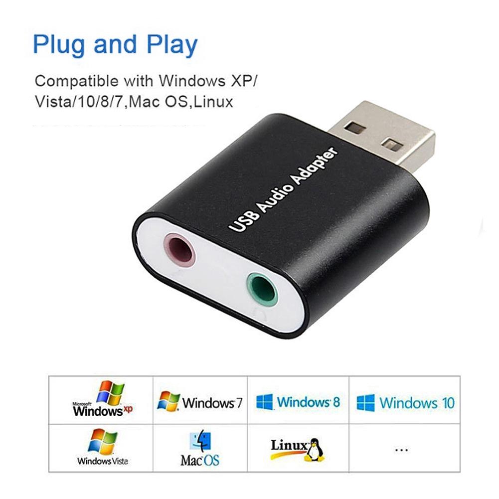 Bộ điều hợp âm thanh nổi USB ngoài cho Windows và Mac. Cắm và chạy Không cần trình điều khiển | WebRaoVat - webraovat.net.vn