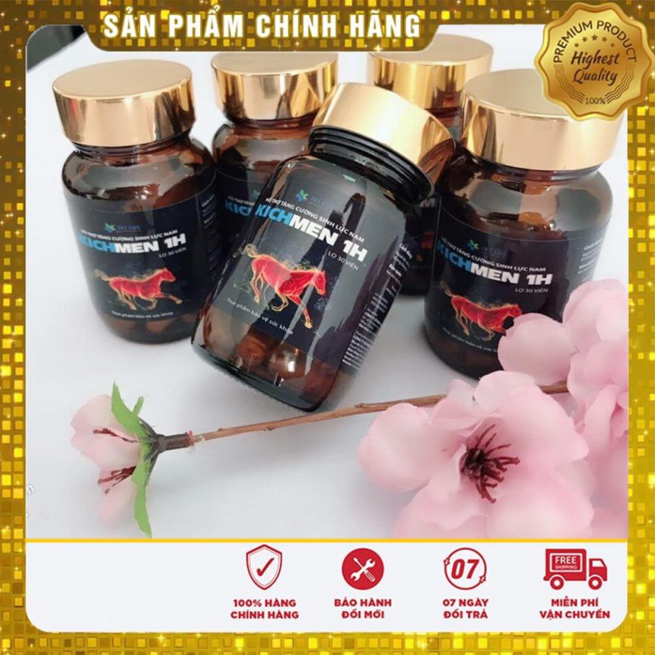 [Che Tên Khi Giao] Viên Uống KichMen 1H Tăng Cường Sức Mạnh Nam Giới, Bồi Bổ Tráng Dương, Hỗ Trợ Yếu Sinh Lý Ở Nam Giới