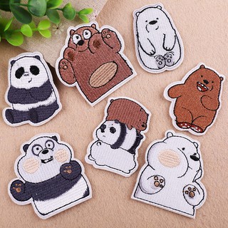 Bộ 7 Sticker Ủi Thêu Hình Gấu Dễ Thương
