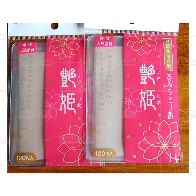 Set 120 tờ giấy thấm dầu mặt  NỘI ĐỊA NHẬT BẢN
