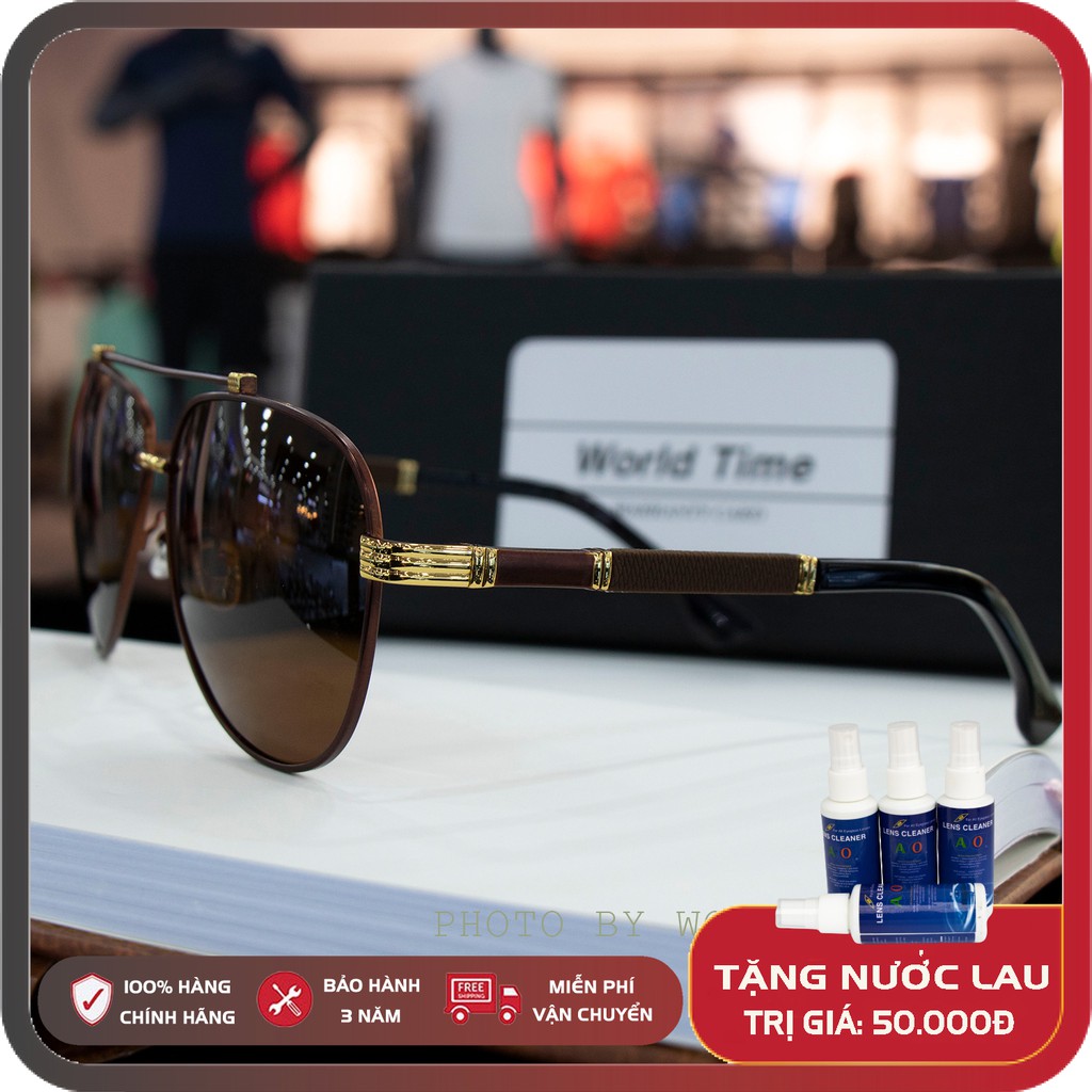 Kính mát nam cao cấp NO12 full box, bảo hành 12 tháng, tròng Polarized cường lực, chống chói