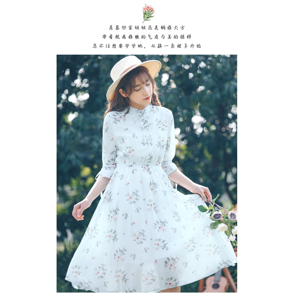 Váy voan hoa tiểu thư Ulzzang siêu xinh - A372 | BigBuy360 - bigbuy360.vn