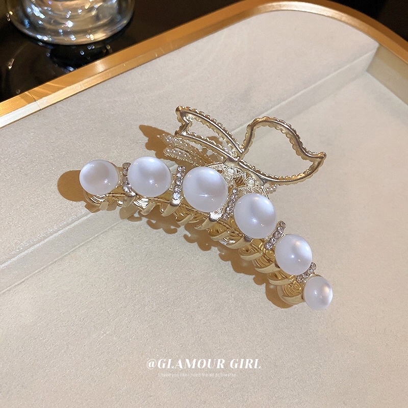 Kẹp Tóc Càng Cua Kim Loại Hàn Quốc Butterfly Đính Đá Mặt Trăng Siêu Đẹp Mainia Shop