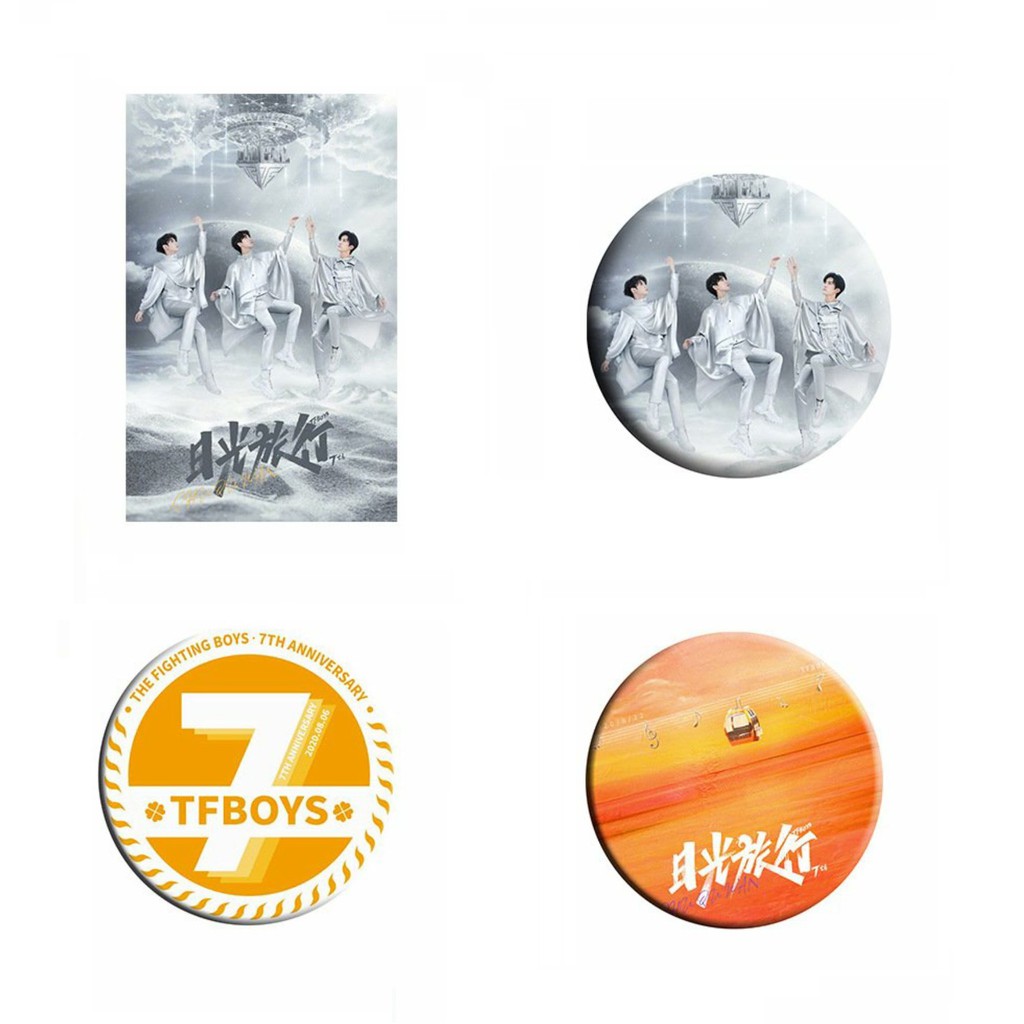 Combo 3 huy hiệu Tfboys kỷ niệm 7 năm cài áo xinh xắn idol thần tượng