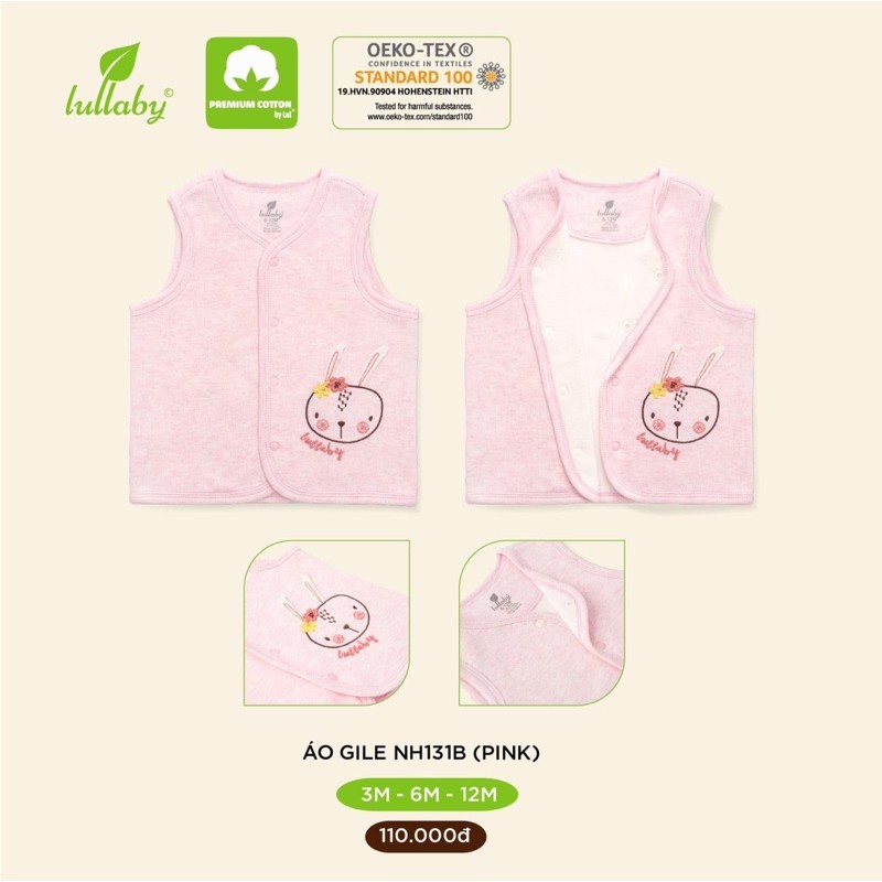 Áo gile trần bông bé trai / bé gái LULLABY (3m-12m)