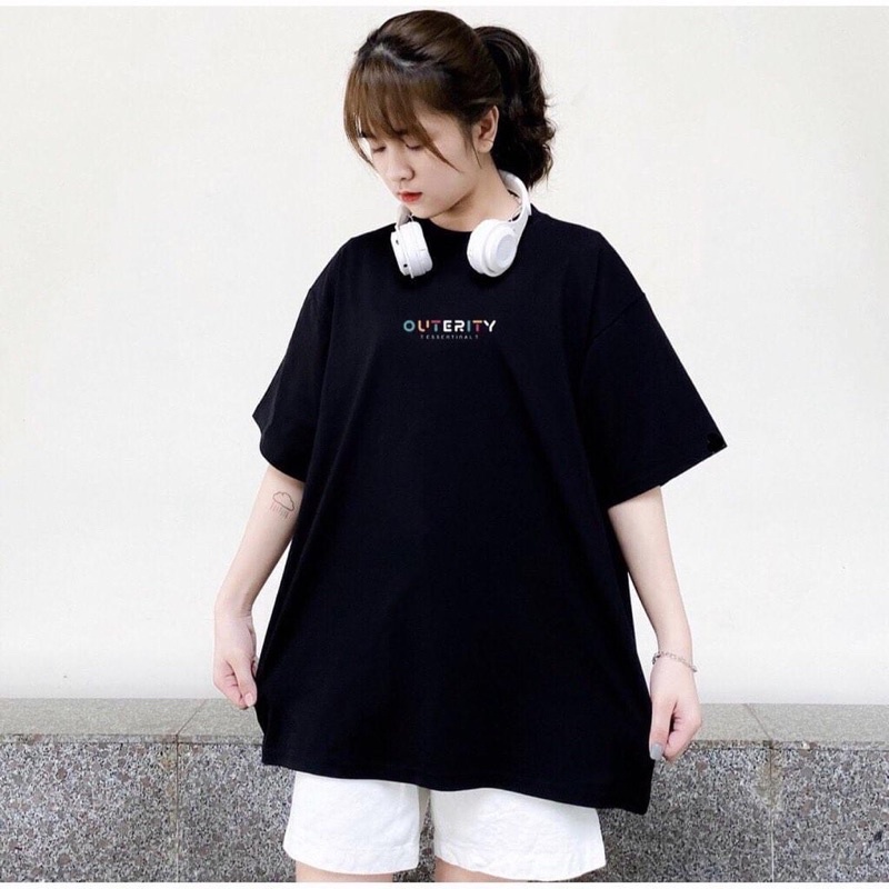 Áo thun phông nam nữ PINK tay lỡ form rộng OUTER Unisex