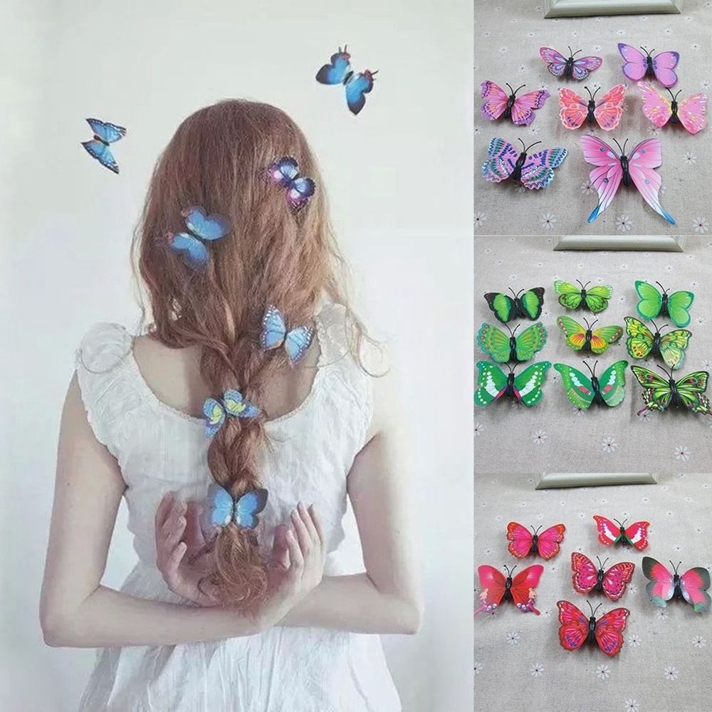 Bộ 5 kẹp tóc hình bươm bướm nhiều màu độc đáo thời trang cho nữ