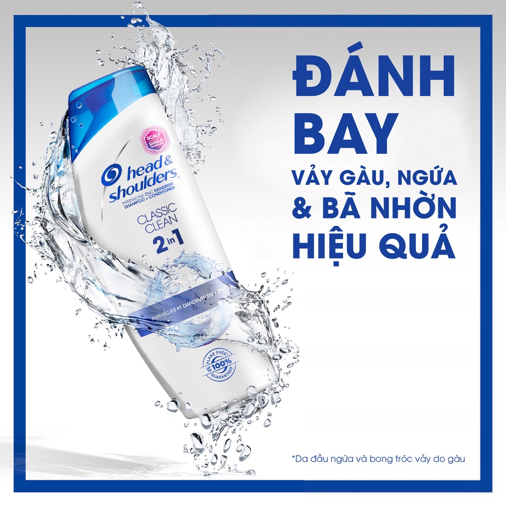 Dầu xả&gội 2in1 sạch sâu dưỡng ẩm giúp tóc suôn mượt cho Nam&Nữ Head&Shoulders 650&700ml chính hãng Mỹ nhiều mùi hương