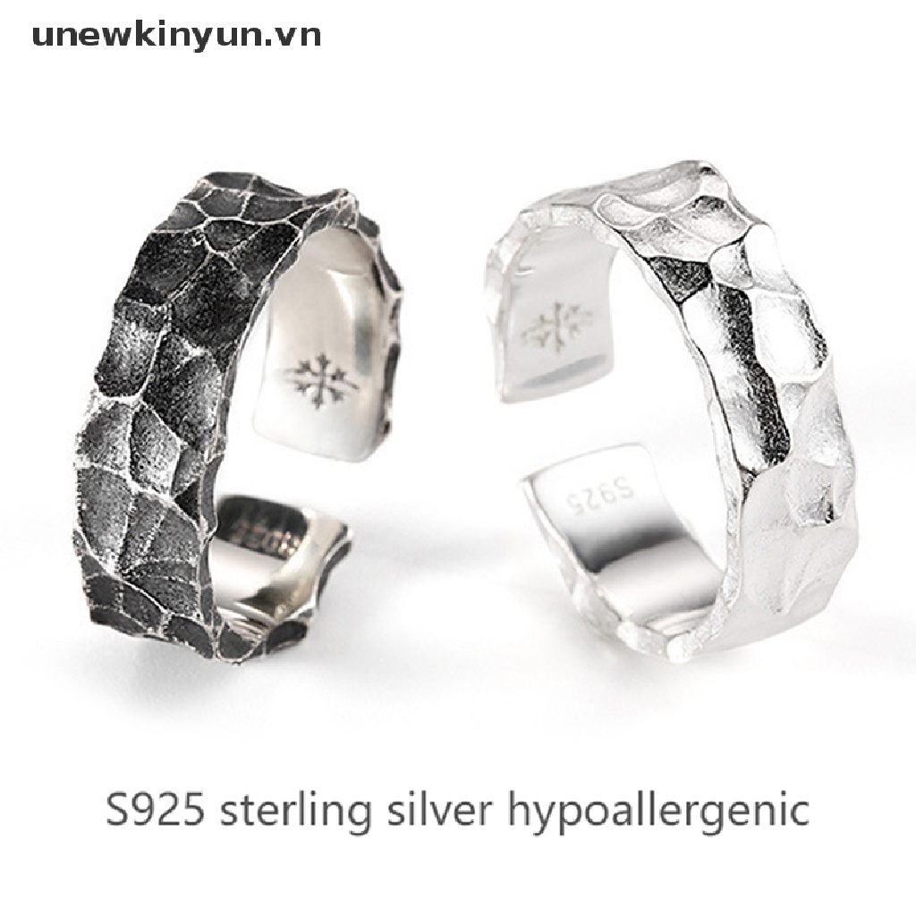 Nhẫn Bạc Thái Không Gây Dị Ứng Có Thể Điều Chỉnh Phong Cách Retro Cho Nam