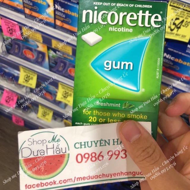 Kẹo cai thuốc lá hiệu quả Nicorette