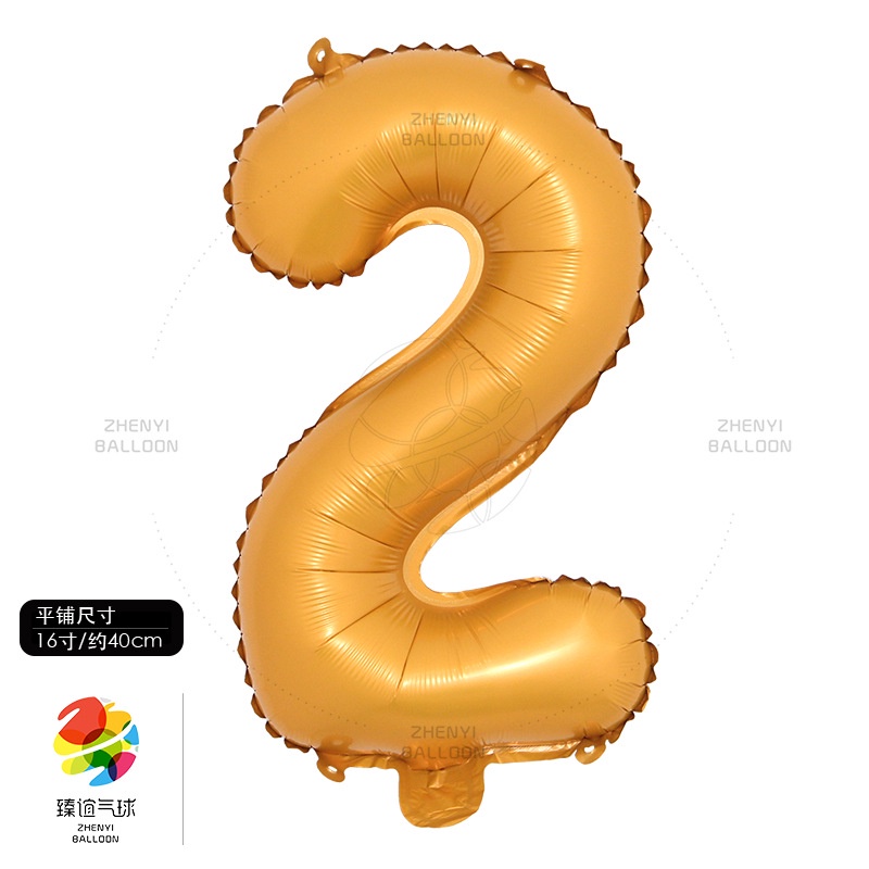 Bong Bóng Hình Chữ Số 16 inch  Trang Trí Tiệc Sinh Nhật Cho Trẻ Em