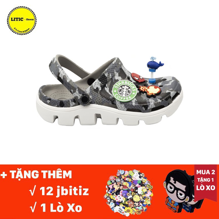 [MASTV1768 Hoàn 100% Max 5K Đơn 0Đ]Dép cross ràn ri vảy sơn - Đế lượn sóng - Sục cross bít đầu DUV09