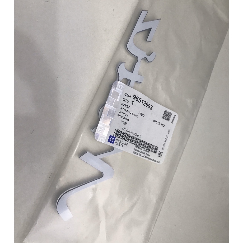 Chữ Matiz xịn GM chính hãng -  Mã phụ tùng 96512993