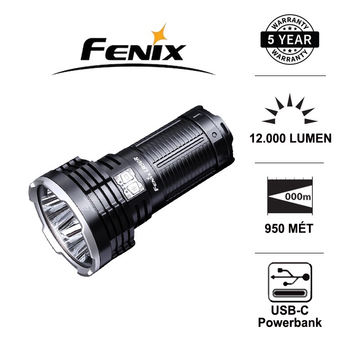 Đèn pin chiếu xa FENIX LR50R độ sáng 12000 lumen chiếu xa 950m pin 16000mAh sạc USB C chức năng Powerbank Đèn &amp; Đèn pin