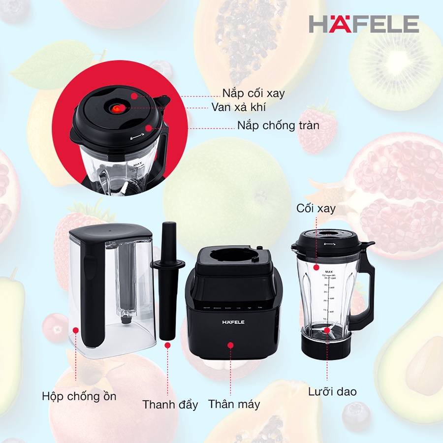 Máy Xay Sinh Tố Đa Năng Chân Không Hafele BR230-19E00