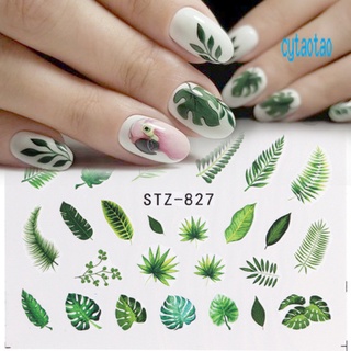Miếng dán trang trí móng tay hình hoa lá 3d diy