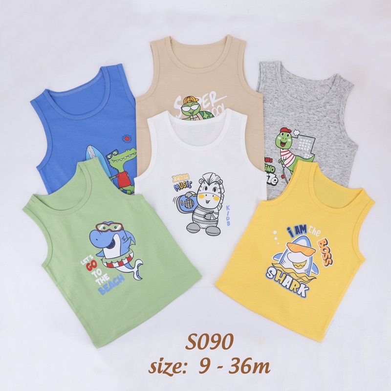 Áo ba lỗ bé trai Dokma DMS090 (Sz 9-36M)