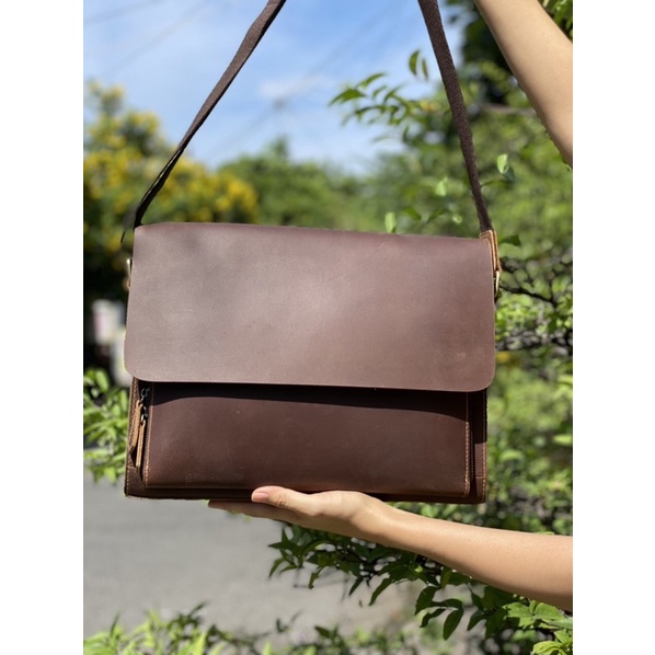 TÚI XÁCH NAM DA BÒ ĐỰNG LAPTOP 14IN CỰC CHẤT CSD17