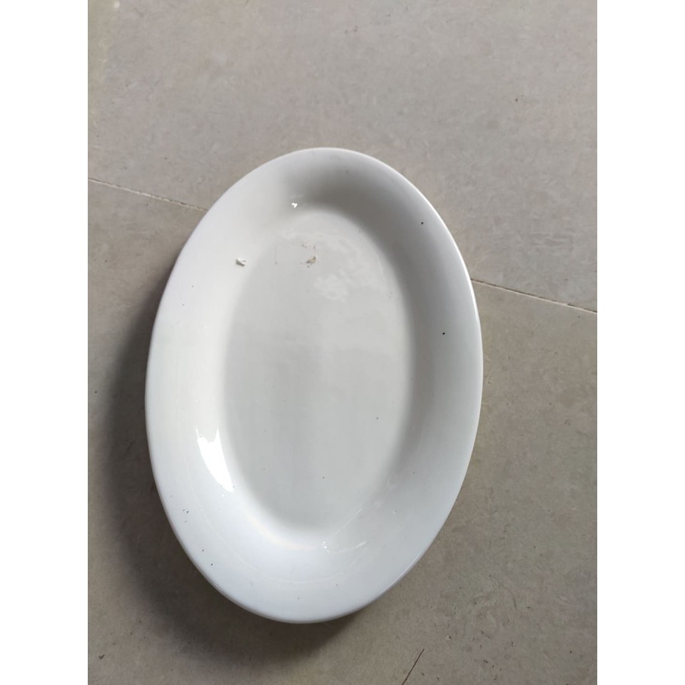 Đĩa bầu dục sứ