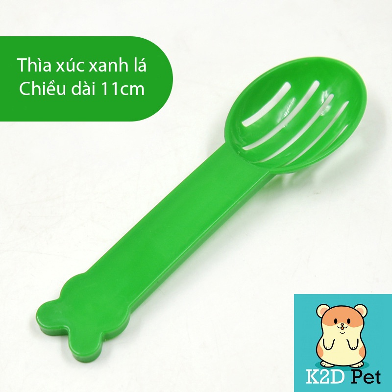 Thìa xúc thức ăn hamster và lọc cát loại đẹp 10x5cm