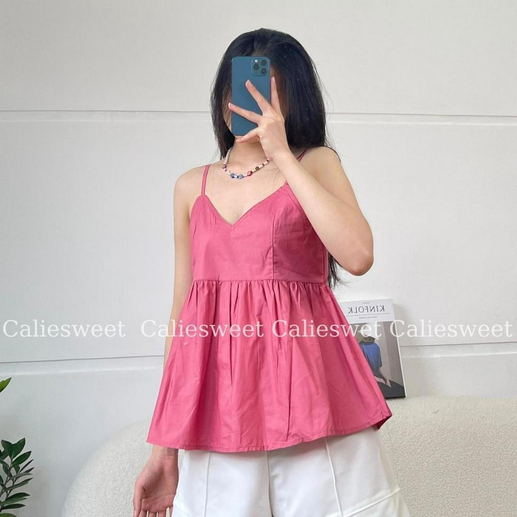 Áo 2 dây babydoll Caliesweet áo 2 dây thoáng mát ngày hè năng động thời trang