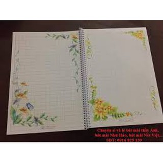 Bộ 10 tờ giấy hoa luyện chữ đẹp.