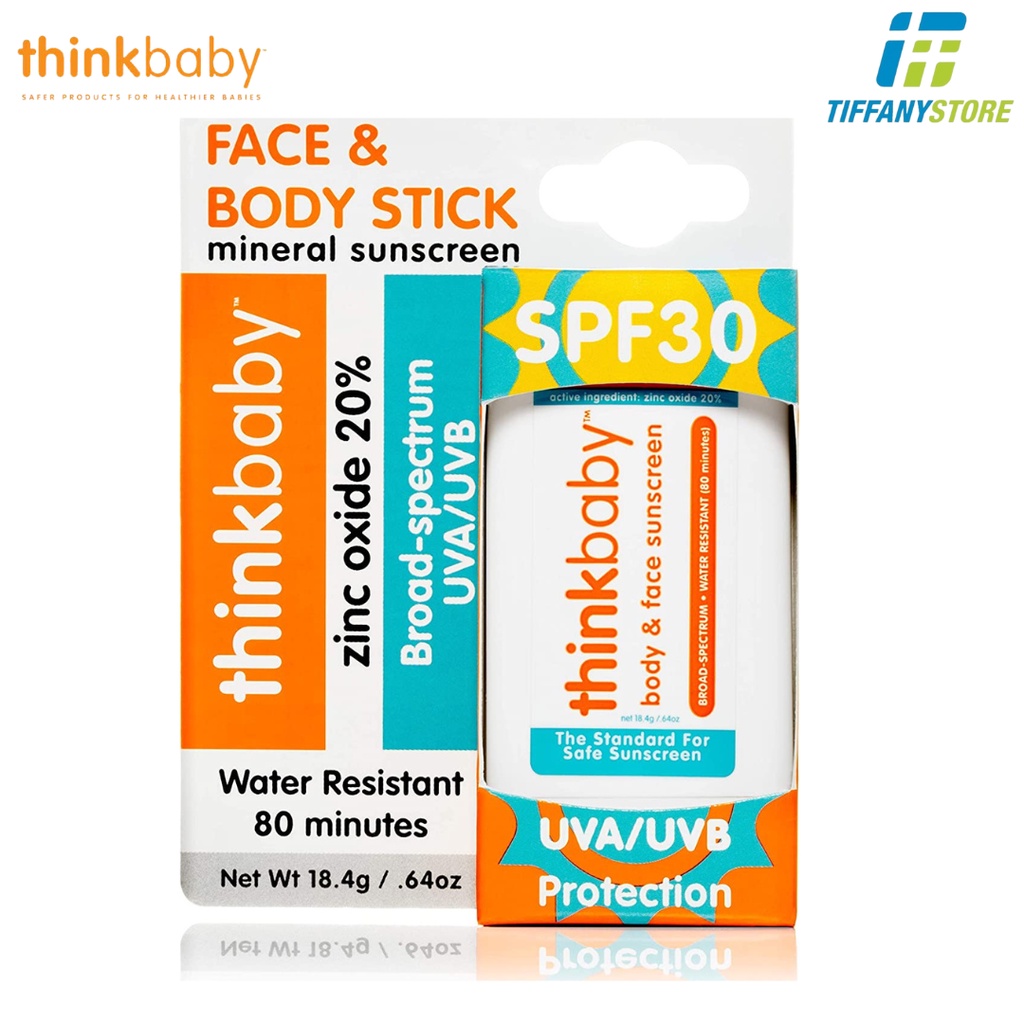 Kem chống nắng cho bé Thinkbaby SPF 30 Sunscreen dạng thỏi - Mineral UVA/UVB Sun Protection – 0.64oz (18.4g)
