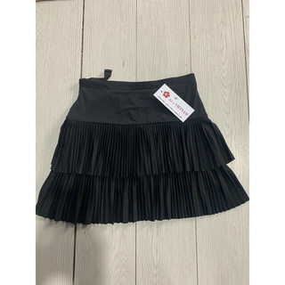 ( MẪU MỚI ) Chân váy bầu xếp li 2 tầng thời trang bầu teen màu nâu,đen (Ảnh thật phía sau) nora