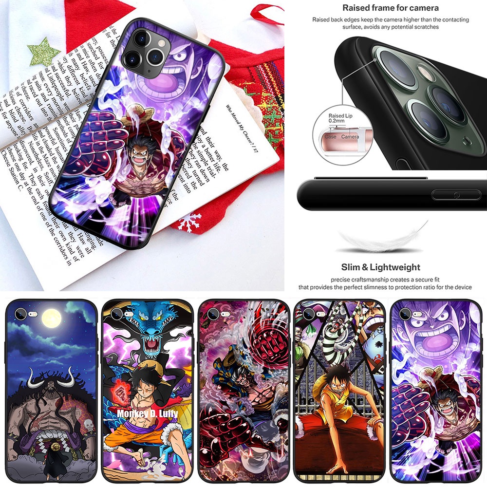 Ốp Điện Thoại Dẻo Họa Tiết Hoạt Hình One Piece Luffy Cho iPhone 5 5S 6 6S 7 8 11 Pro Max Plus SE XR Ir76