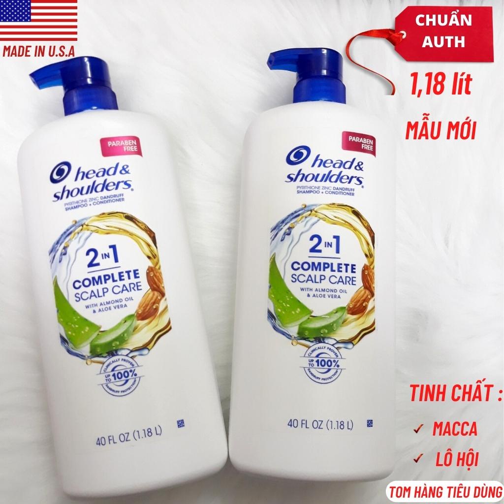 Dầu gội xả 2in1 Head & Shoulders hạnh nhân & nha đam 1,18l Hàng Mỹ