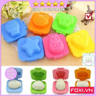 Set 6 khuôn cơm cho bé-Khuôn cơm nắm Foxi-Khuôn cơm Bento kiểu Nhật hình thú cưng ngộ nghĩnh cho bé yêu