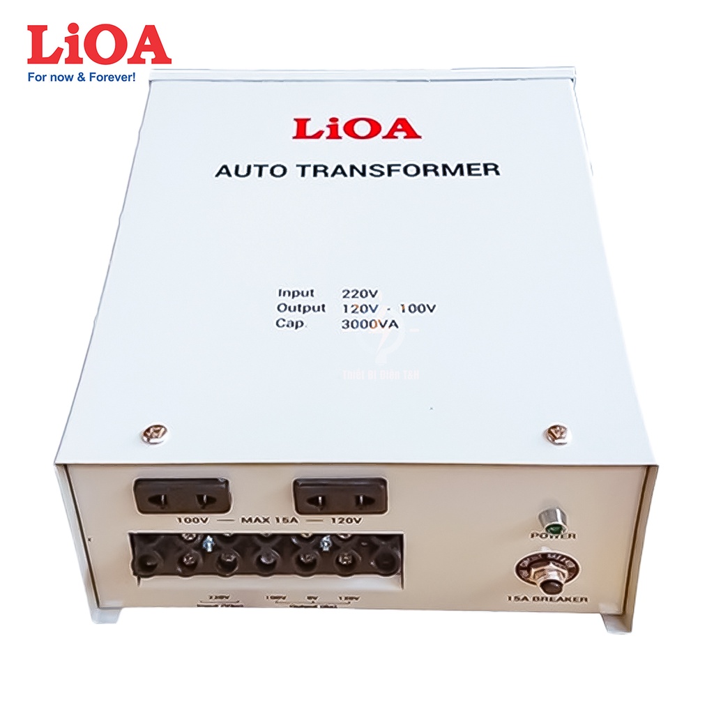 Biến áp 220v ra 110v, đổi nguồn 220v sang 110v, biến áp tự ngẫu LIOA, DN030, Công Suất 3.0kva, 3000VA