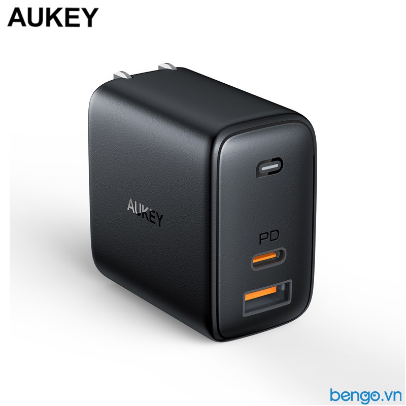 Sạc Nhanh Aukey 2 Cổng USB-A + USB-C PD 65W - PA-B3