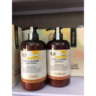 Combo cặp dầu gội xã Mefaso collagen (cổ lùn)